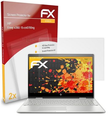 atFoliX Schutzfolie für HP Envy x360 15-cn0700ng, (2 Folien), Entspiegelnd und stoßdämpfend
