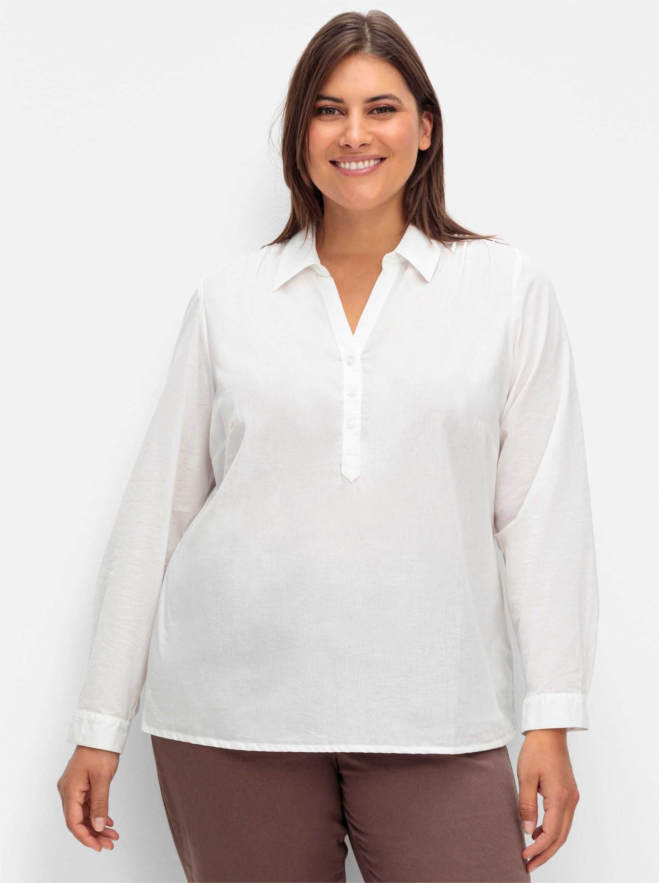 Sieh an! Klassische Bluse Bluse Langarm