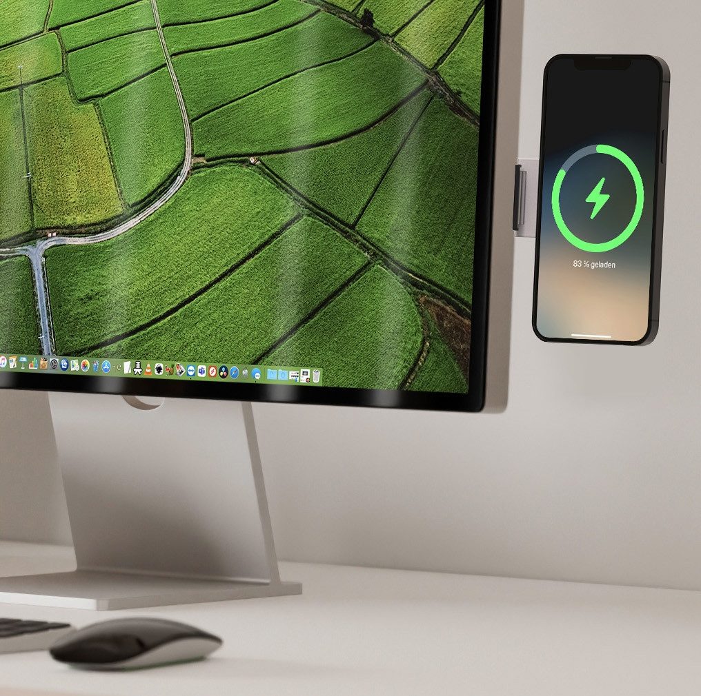 Smart Things Handy-Halterung s47 - MagSafe Ladestation / Halterung für Smartphones am Monitor -