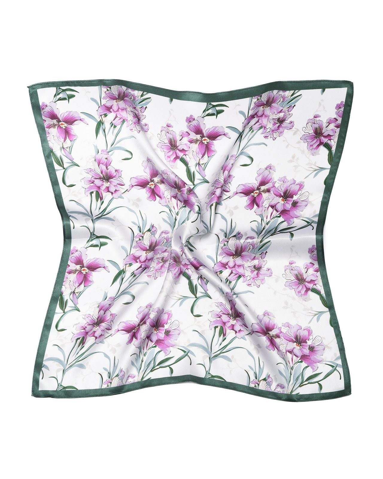 Seidentuch quadratisch,Oleander 53x53 cm, Nickituch, Bandana-Schal