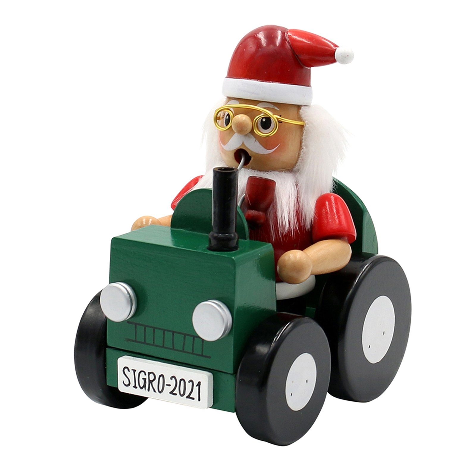 SIGRO Räuchermännchen Holz Räucherfigur mit Traktor Santa, (1 St)