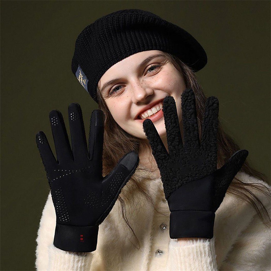 Warme Fahrradhandschuhe kältebeständige Touchscreen-Handschuhe verdickte DAYUT Handschuhe,