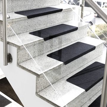 Stufenmatte Denver, Treppenmatte, 5 Farben & 2 Größen, Karat, Rechteckig, Höhe: 4.4 mm, Günstiger Stufenschutz