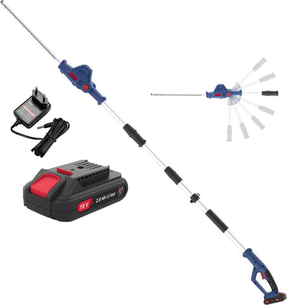 Güde Teleskop-Heckenschere Akku Teleskop Heckenschere HST 18-201-05mit Akku 2.0 Ah + Ladegerät 05