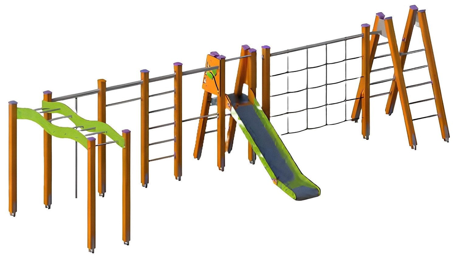 Xlmoebel Klettergerüst Abenteuerpark Aktivparcours Kletterturm Spielfläche Freizeitareal, (Spielplatz), Hergestellt in Europa