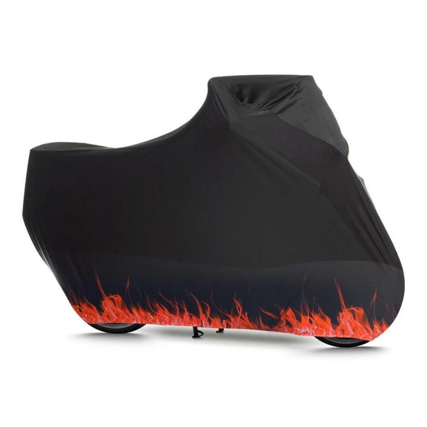 LuxusKollektion Schutzplane Motorradabdeckung elastisch für innen 265x105x125 cm Flammenmuster (1-St)
