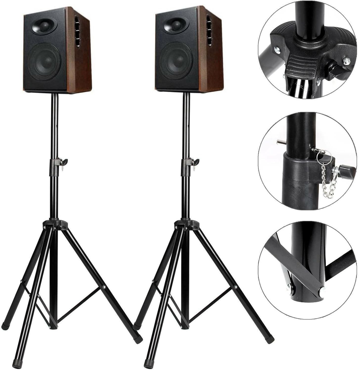 Youyijia Lautsprecherständer Boxenständer 2er Set Lautsprecherständer Höhenverstellung 90-180cm, (2-tlg) – Bild 3 von 5