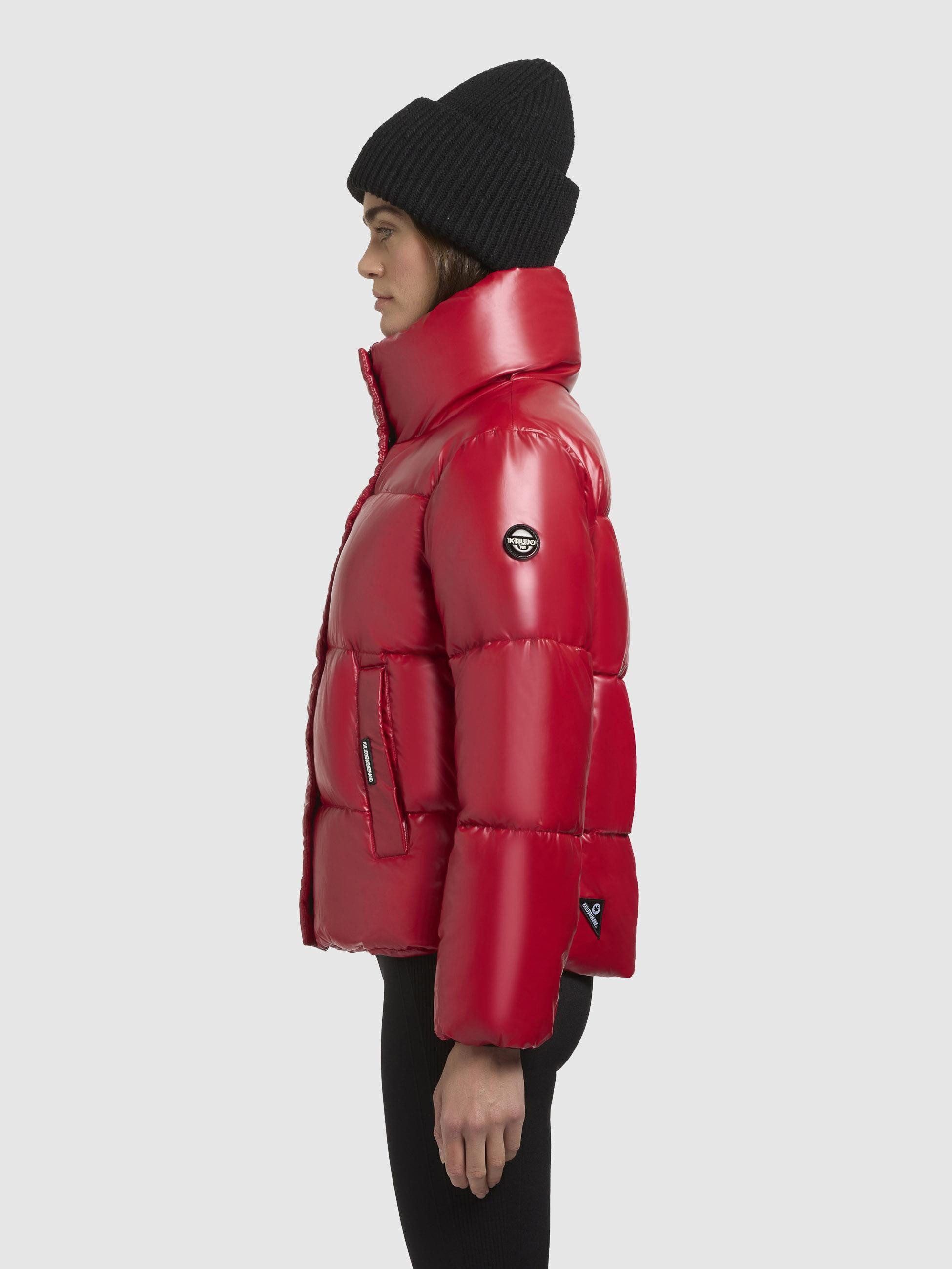 khujo Steppjacke Rinja Shiny-YM Glänzende kurze Winterjacke für Damen