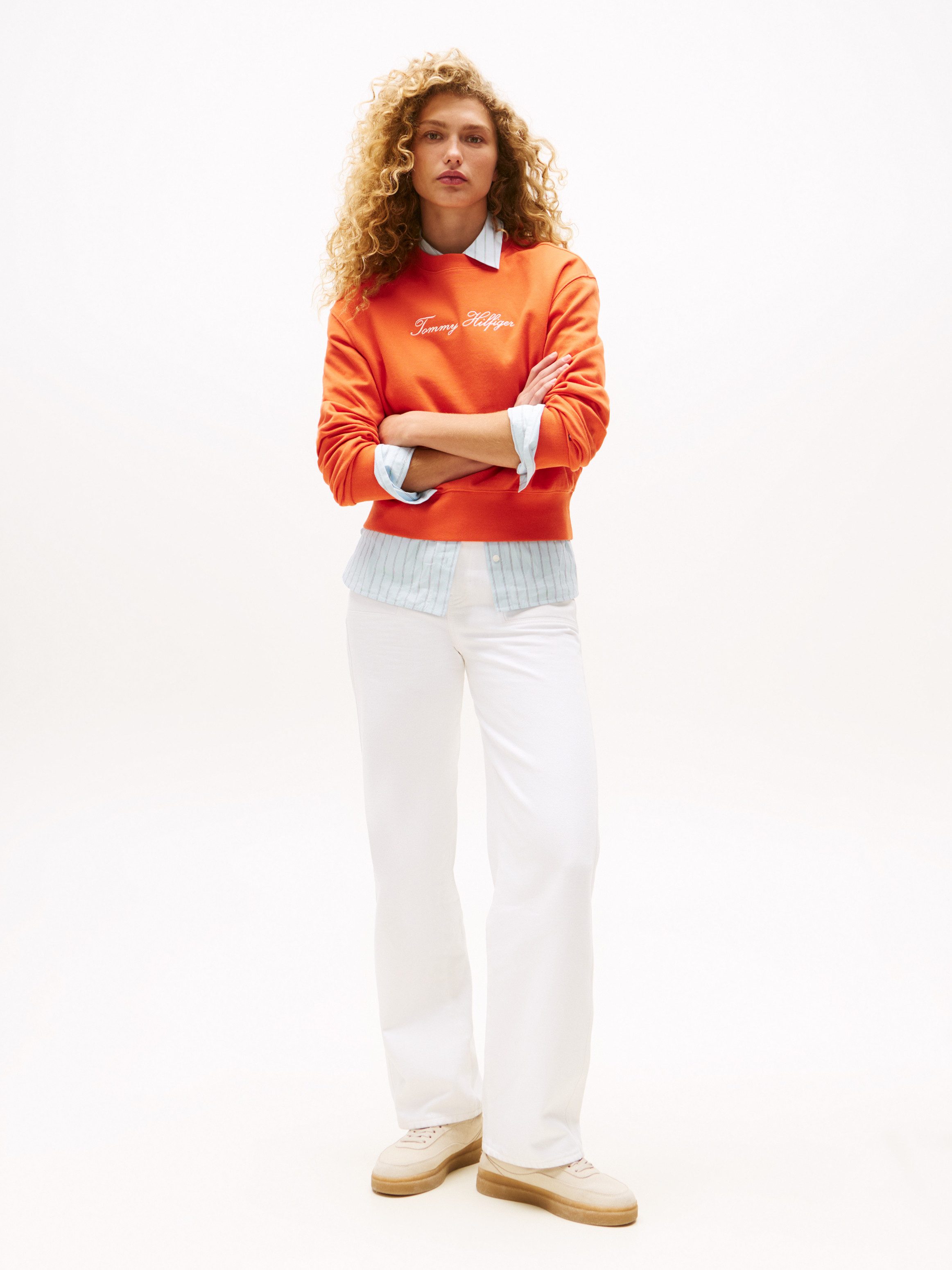Tommy Hilfiger Sweatshirt SCRIPT REG PIQUE günstig online kaufen