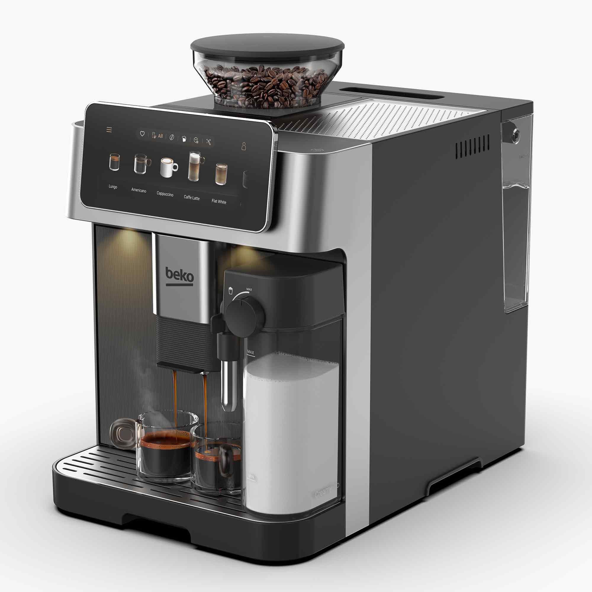 BEKO Kaffeevollautomat CEG 8564 X, Einstellbares Mahlwerk, 5 personalisierbare Profileinstellungen