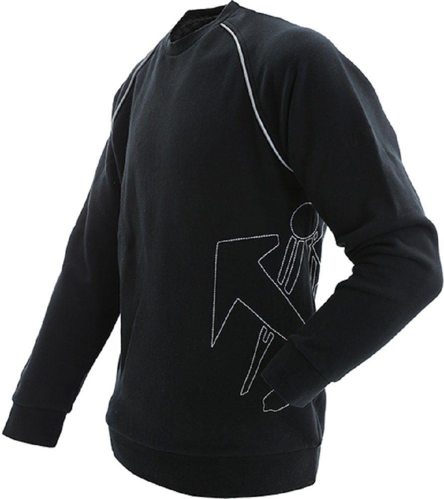 JOB Sweatshirt DACHDECKER-Sweat Sweatshirt Rundhals schwarz