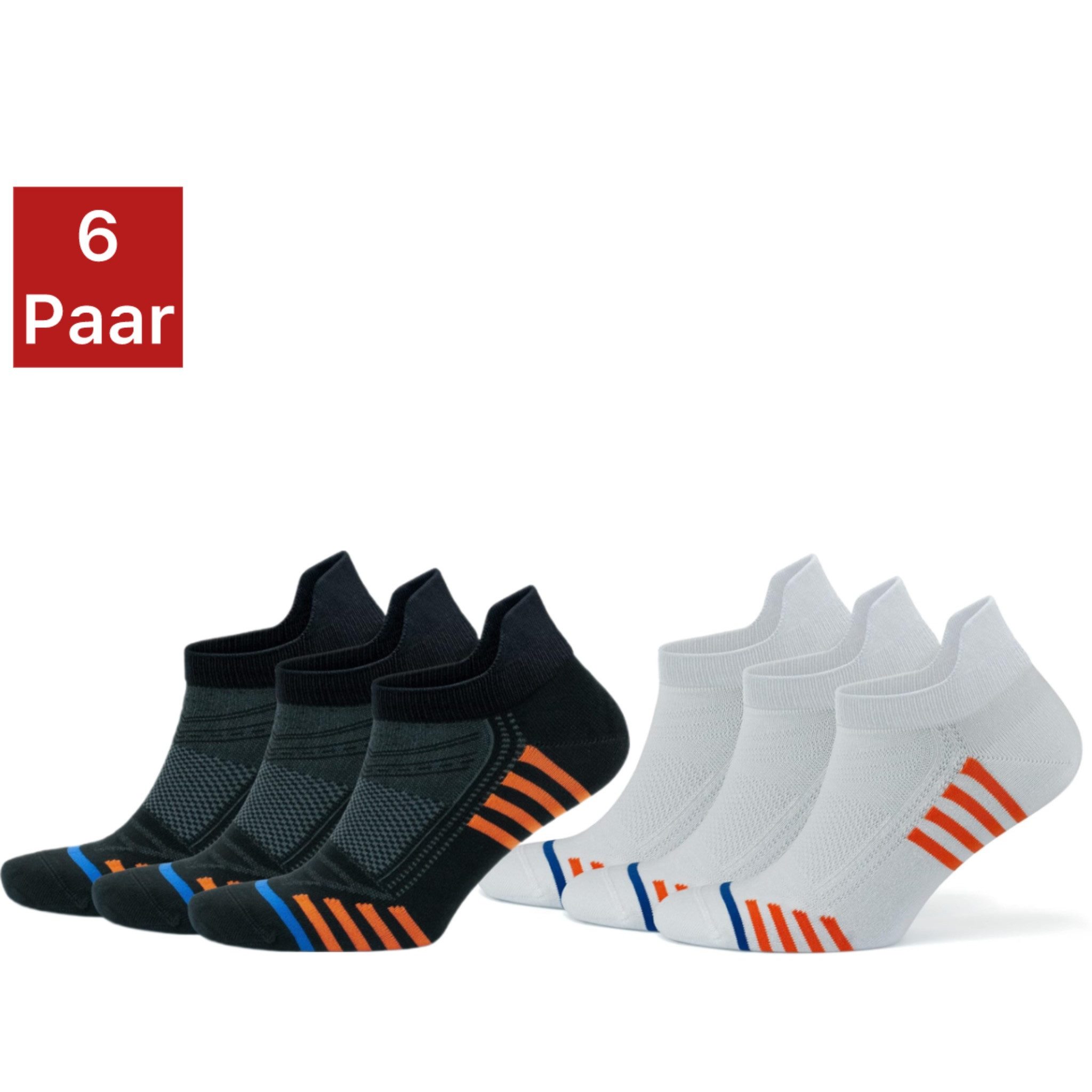 NERS Sportsocken 6 Paar aus Bambus für Damen & Herren gegen Schweißfüße mit Komfortbund (6-Paar, 6 Paar) ohne drückende Naht, Atmungsaktiv, Bequem