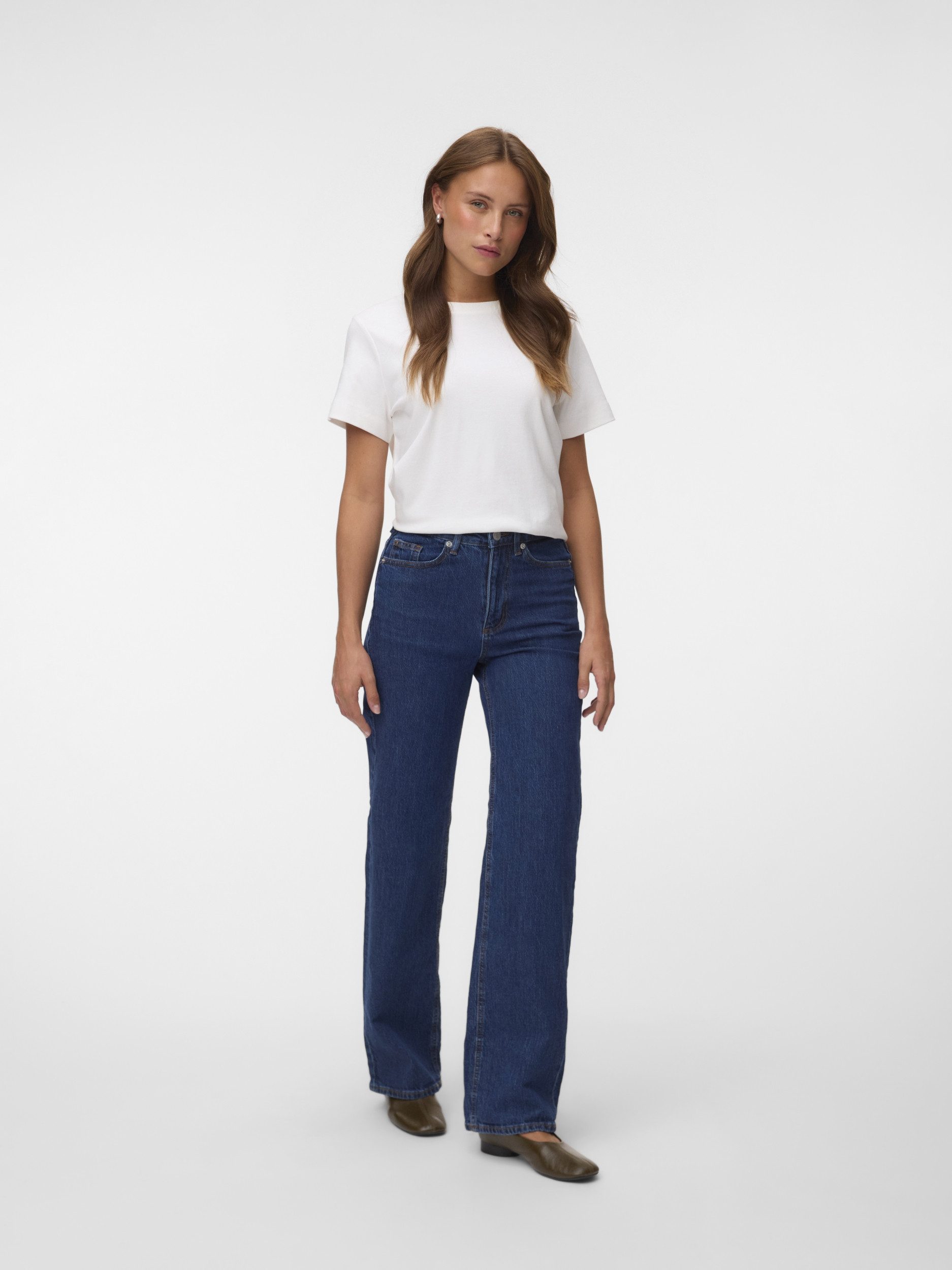 Vero Moda Slim-fit-Jeans VMTESSA HR WIDE JEANS RA3131 GA NOO