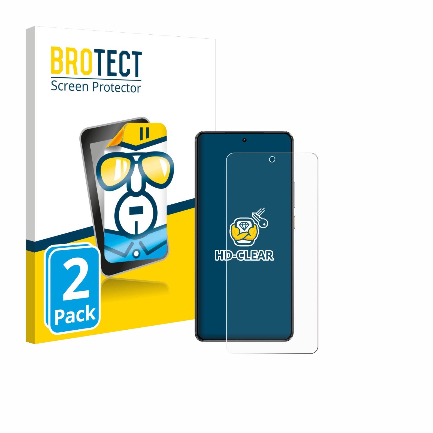 BROTECT Displayschutzfolie Schutzfolie für realme GT 7, 2 Stück, Displayschutz Schutz Folie Klar Transparent