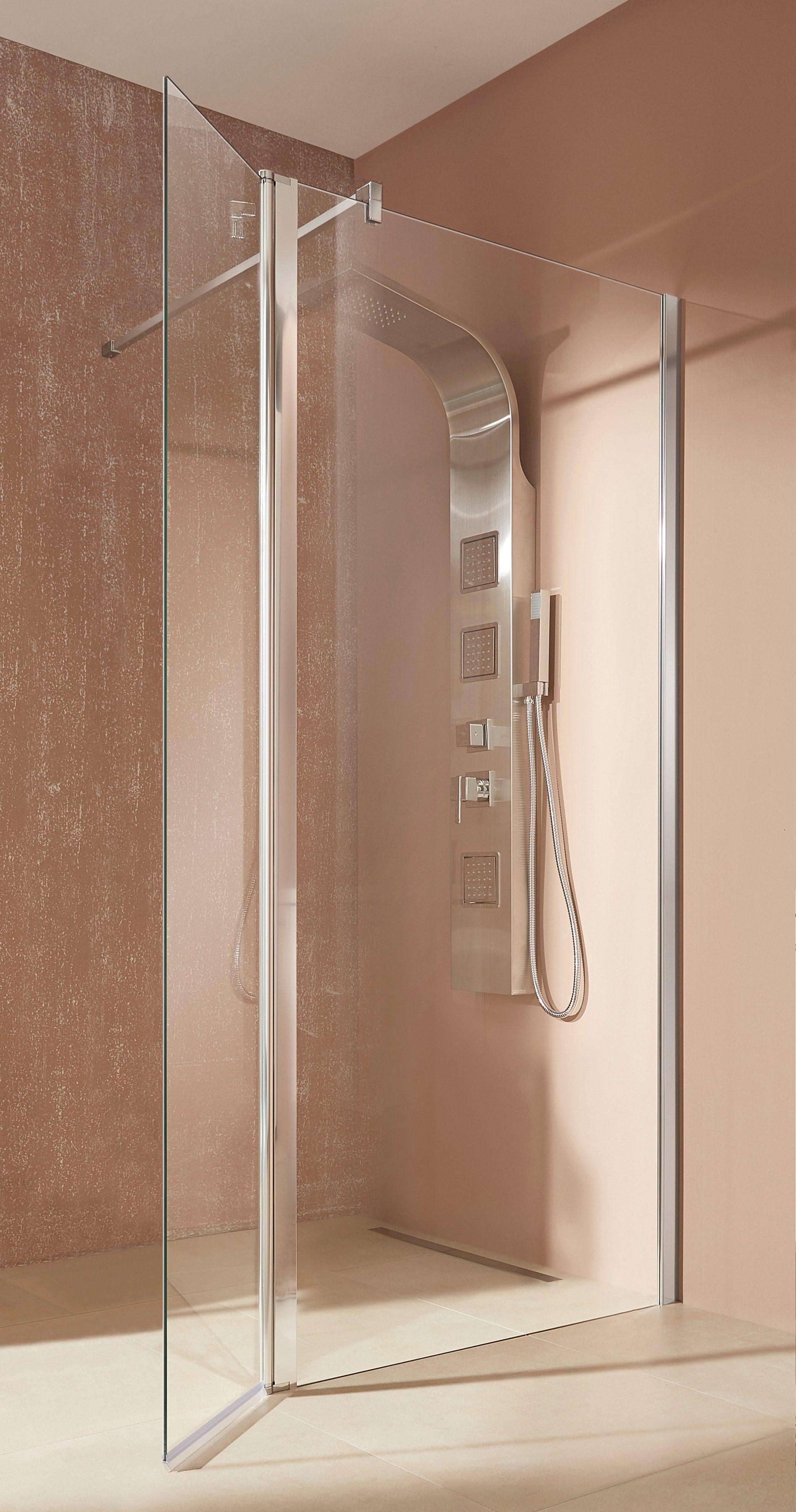 welltime Walk-in-Dusche Mailand, Einscheibensicherheitsglas, in 3 günstig online kaufen