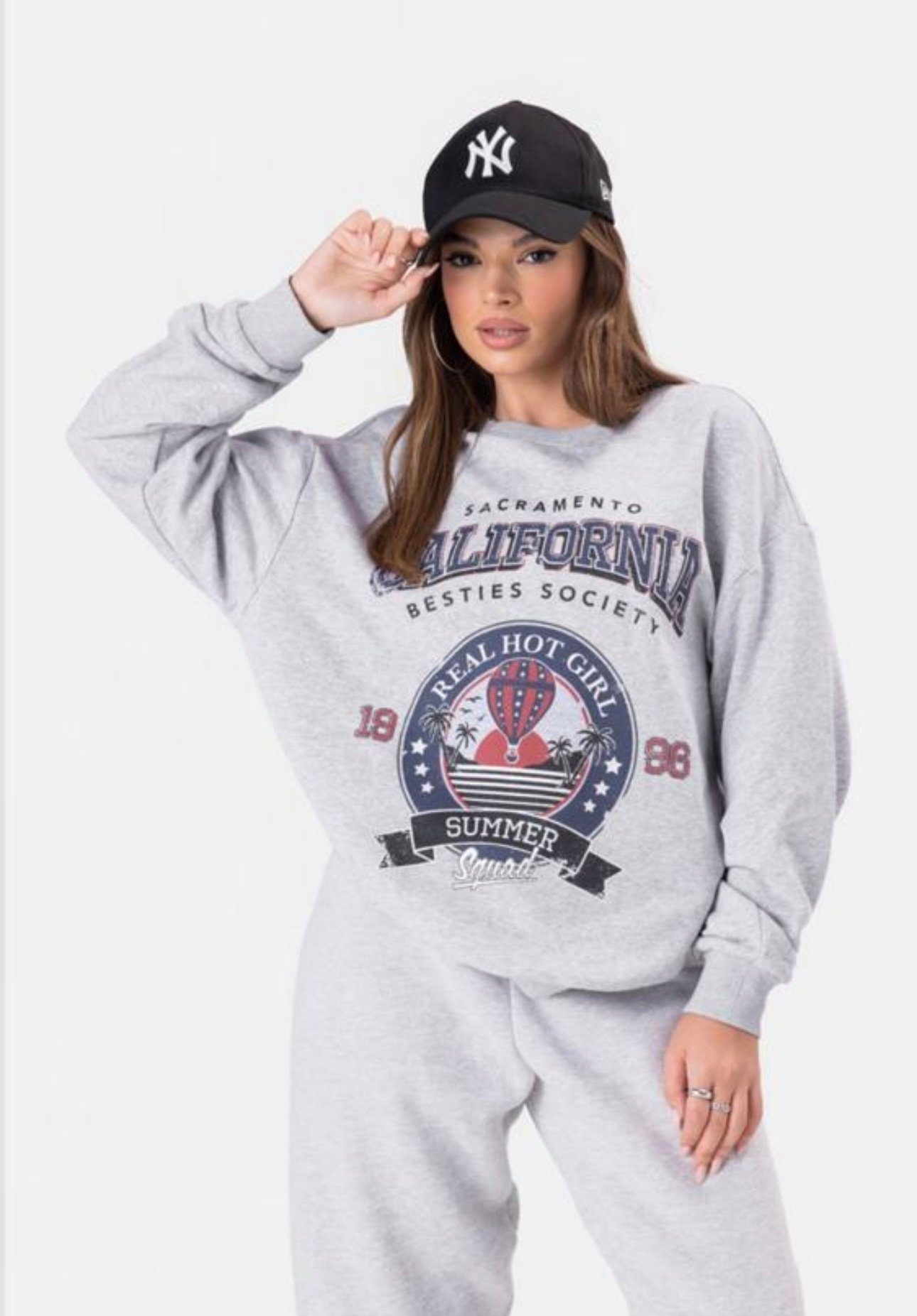 Worldclassca Sweater Worldclassca Sweatshirt California Print Langarmshirt Pullover