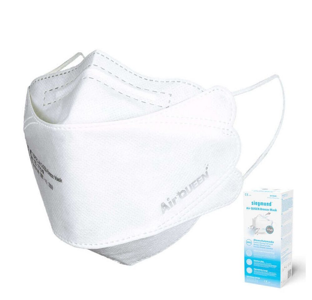 siegmund care Filtrierende Halbmasken FFP2 20x Air QUEEN Breeze Mask, Filterleistung 97,3 %, 20-St., MHD: 31.12.2028, Schutzart FFP2 NR D