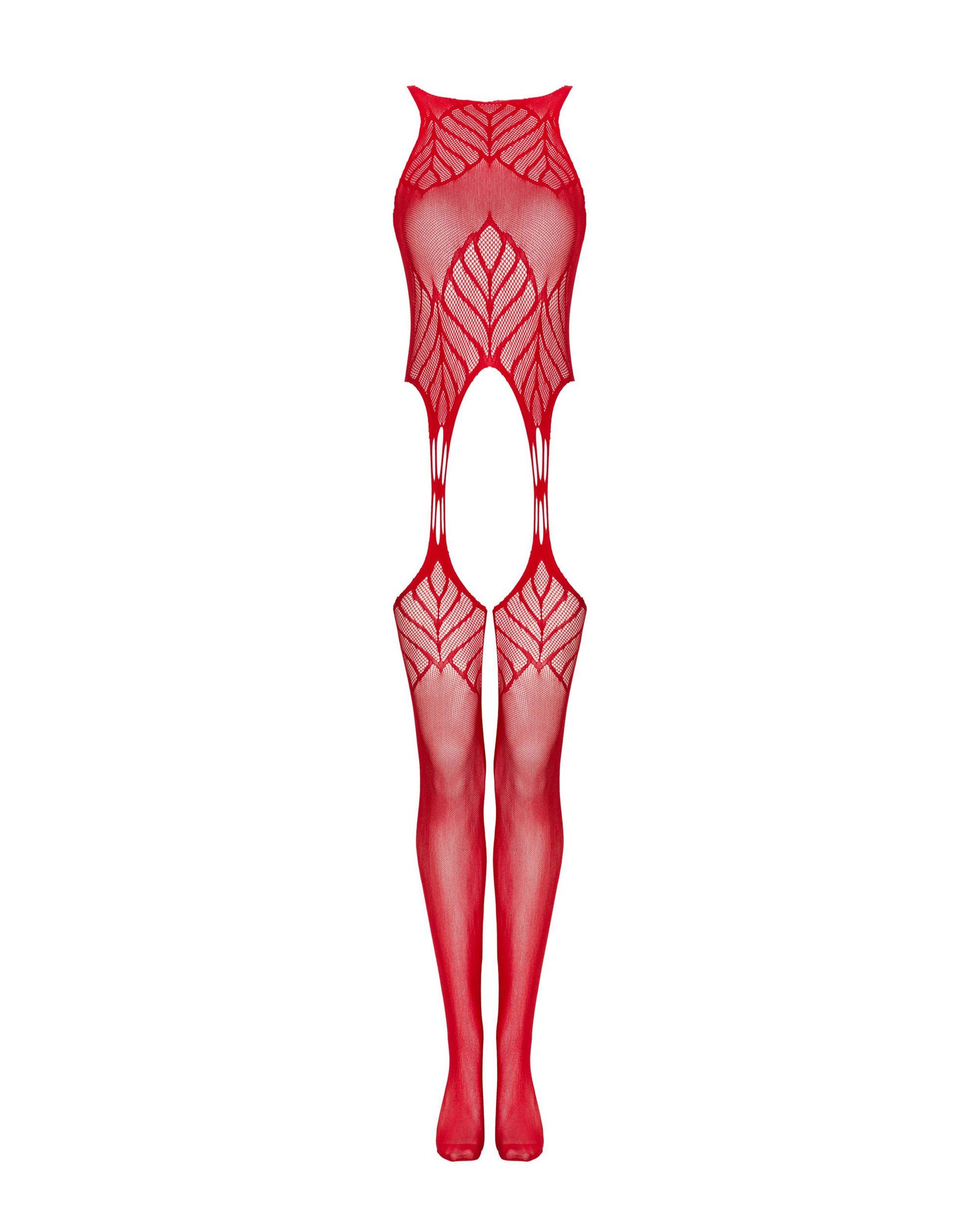 Obsessive Bodystocking Bodystocking in rot ouvert Catsuit rückenfrei 20 DEN (1 St)