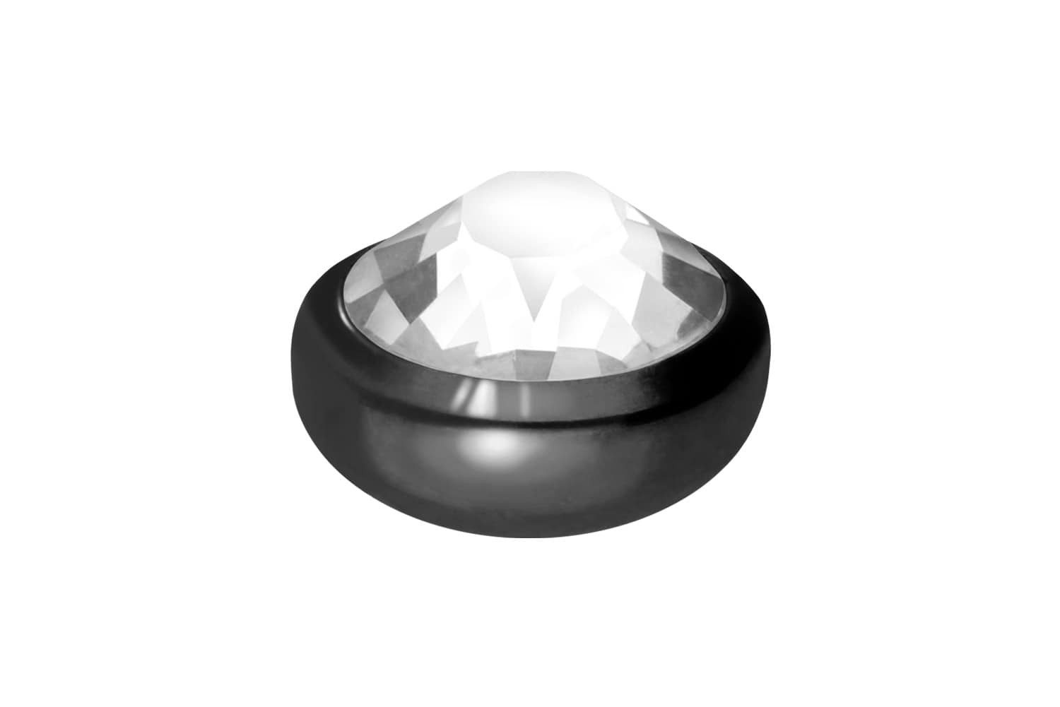 PIERCINGLINE Piercing-Set Chirurgenstahl Schraubdisc KRISTALL (Schraub-Aufsätze, 1-tlg)