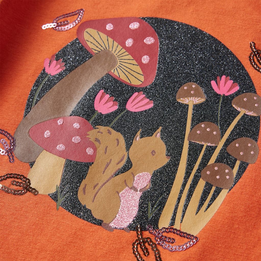 vidaXL Langarmshirt Kinder-Langarmshirt Dunkelorange 116