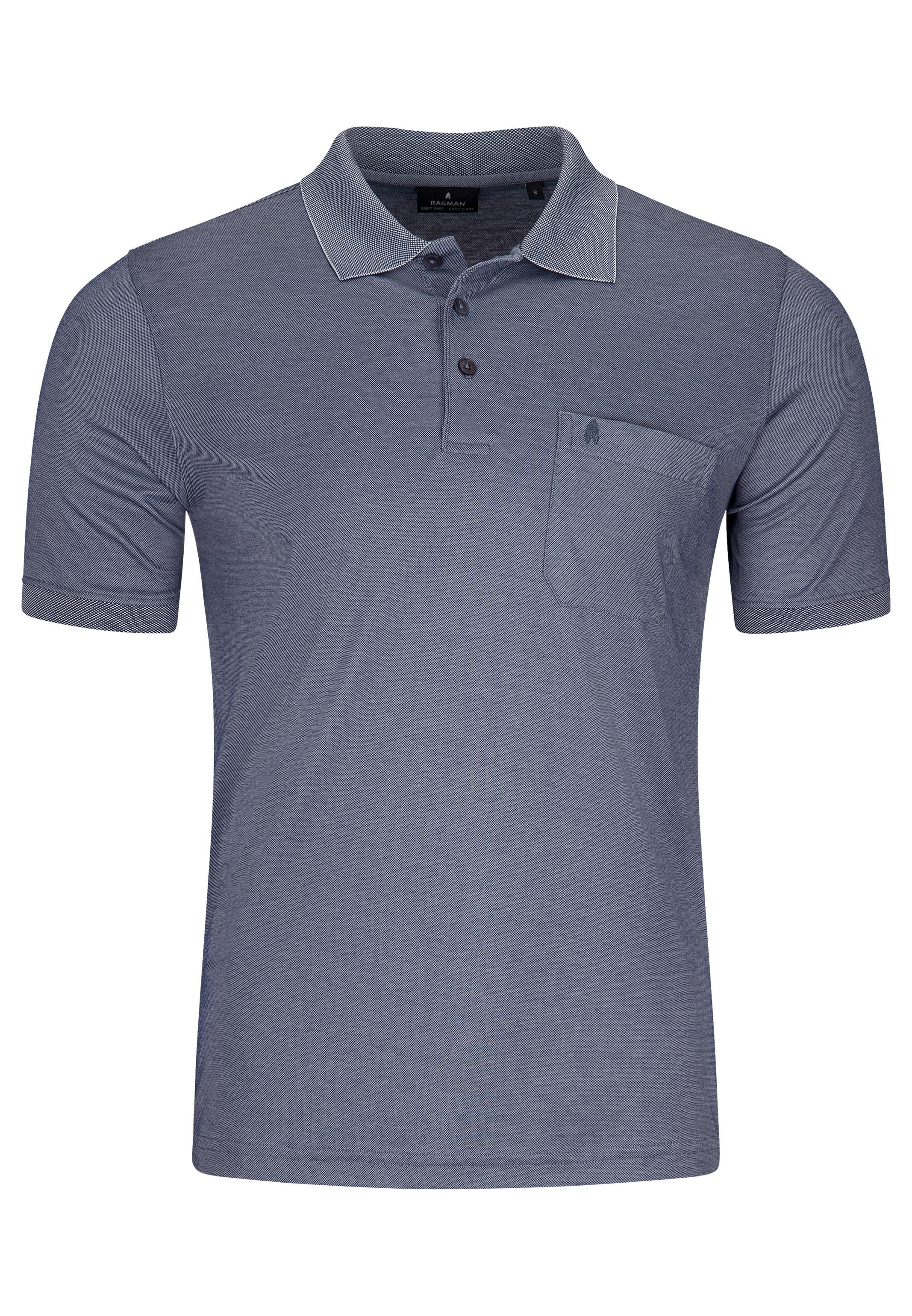 RAGMAN Poloshirt Basic (1-tlg) Poloshirt - Baumwolle - Atmungsaktiv - Klassischer Look