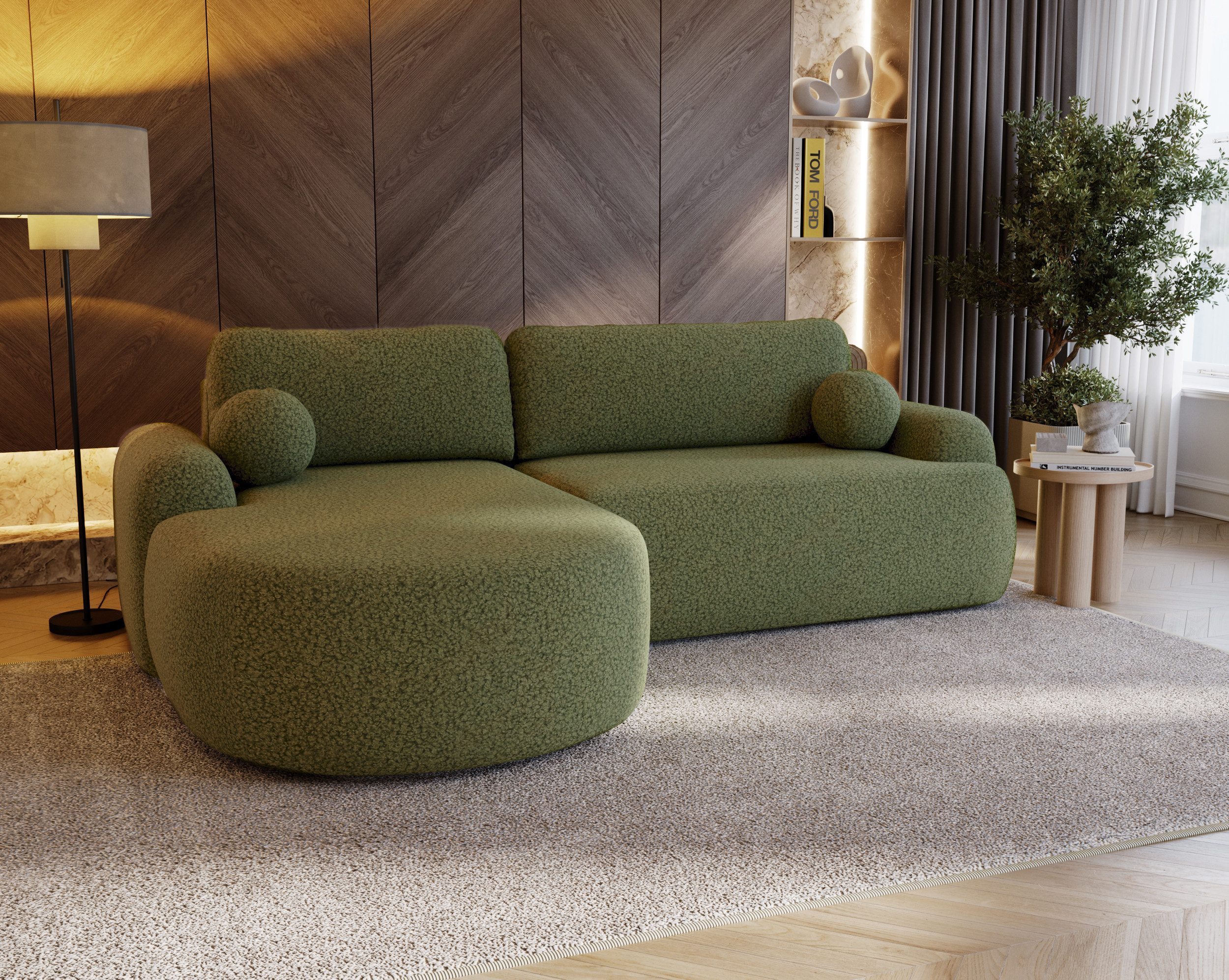 Compleo Ecksofa boucle mit breiter Ottomane günstig online kaufen