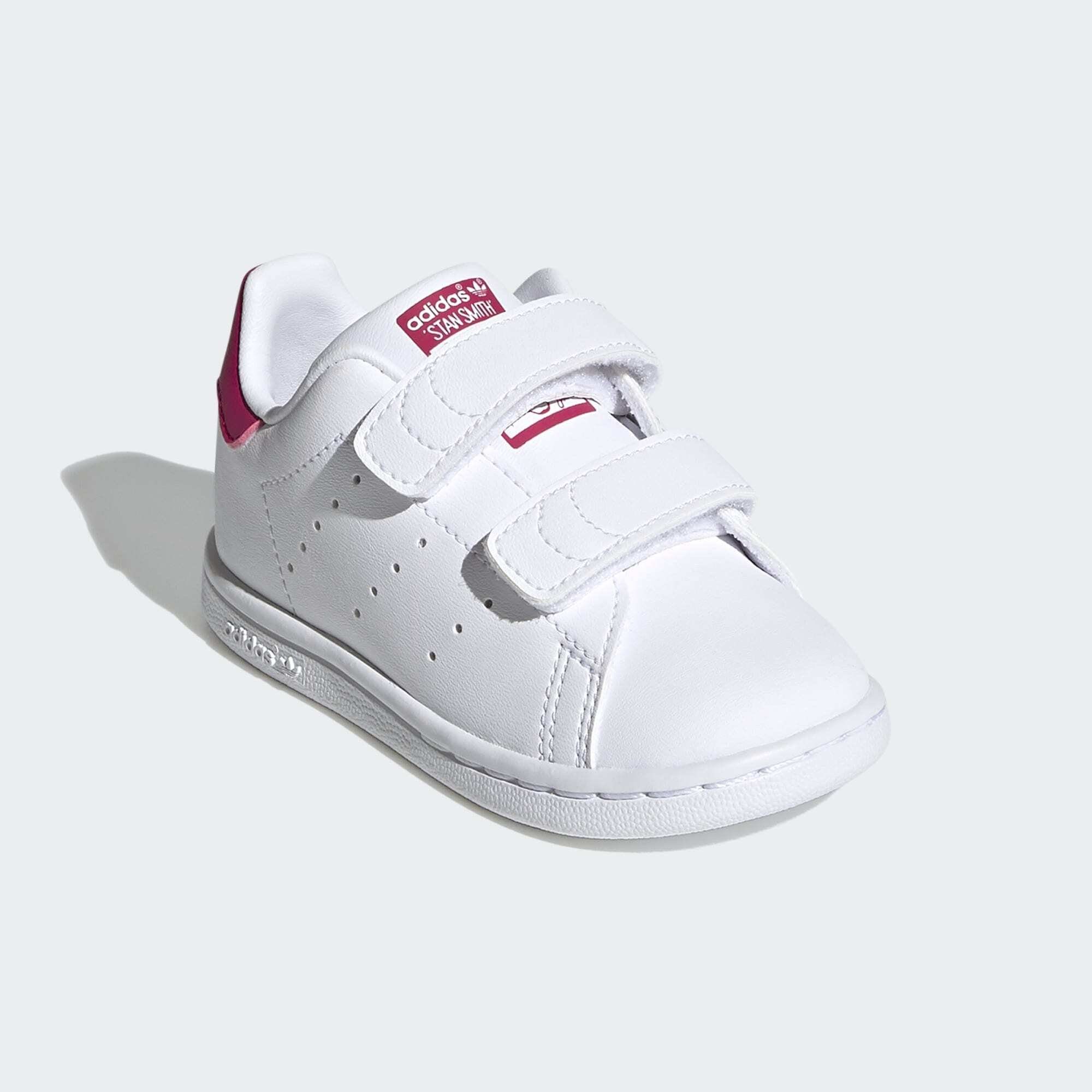 White adidas White Originals / Bold Pink Cloud SCHUH SMITH STAN Cloud / Sneaker