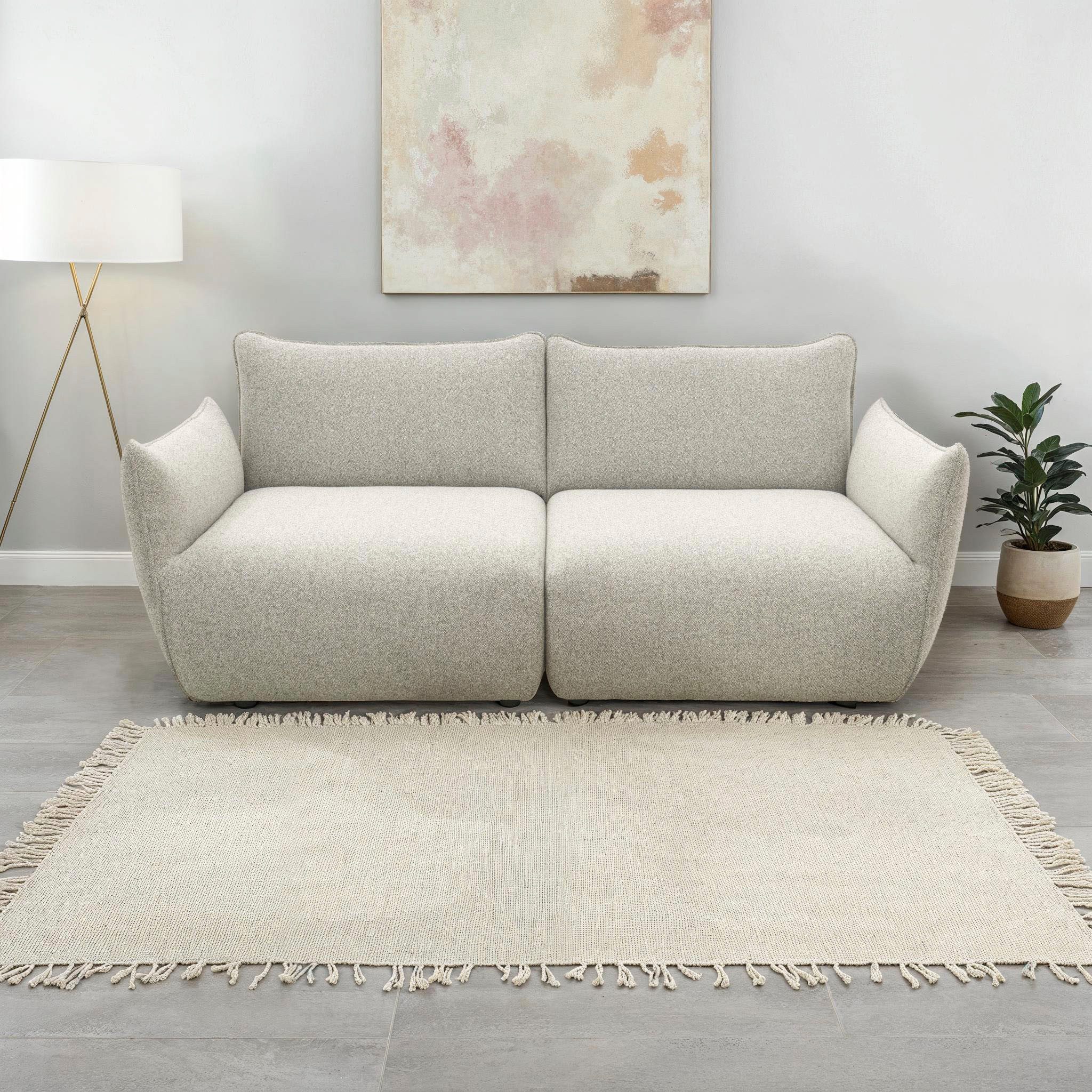 DOMO collection Big-Sofa Bristol in 2 Breiten, Taschenfederkern für hohen Sitzkomfort, Breite 194cm. Pflegeleichter Strukturstoff