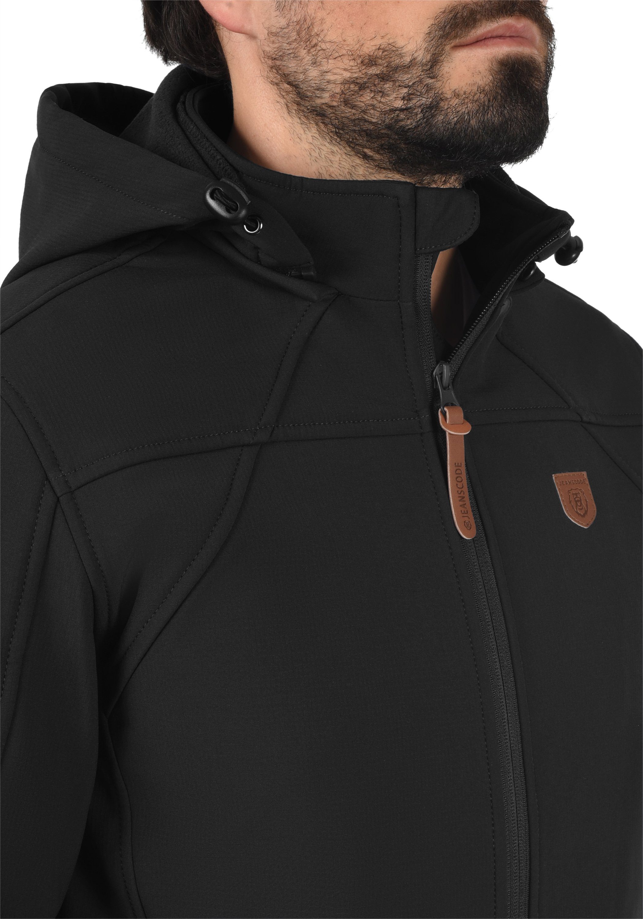 Indicode Softshelljacke IDJonas Übergangsjacke mit abnehmbarer Kapuze