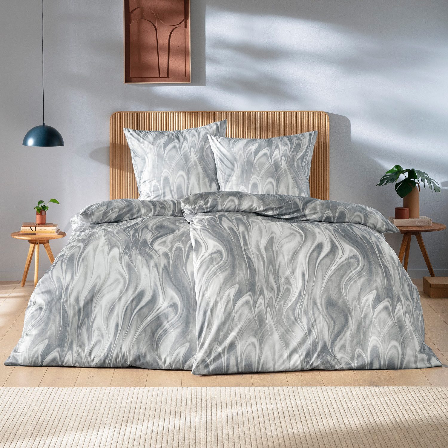 Estella Bettwäsche Estella Interlock Jersey Bettwäsche Klaas 6367-810 Grau günstig online kaufen