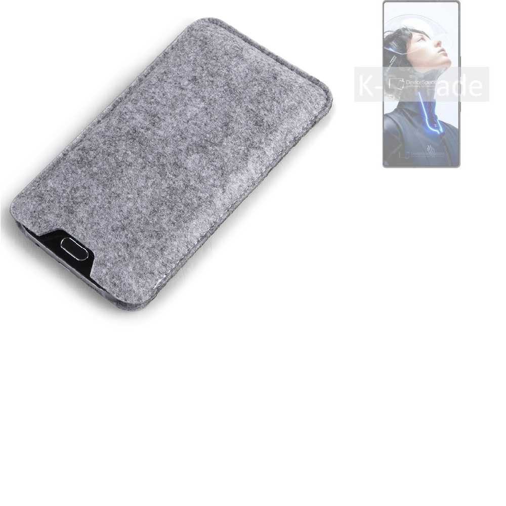 K-S-Trade Handyhülle für REDMAGIC 11 Pro, Filz Handyhülle Schutzhülle Filztasche Filz Tasche Case Sleeve