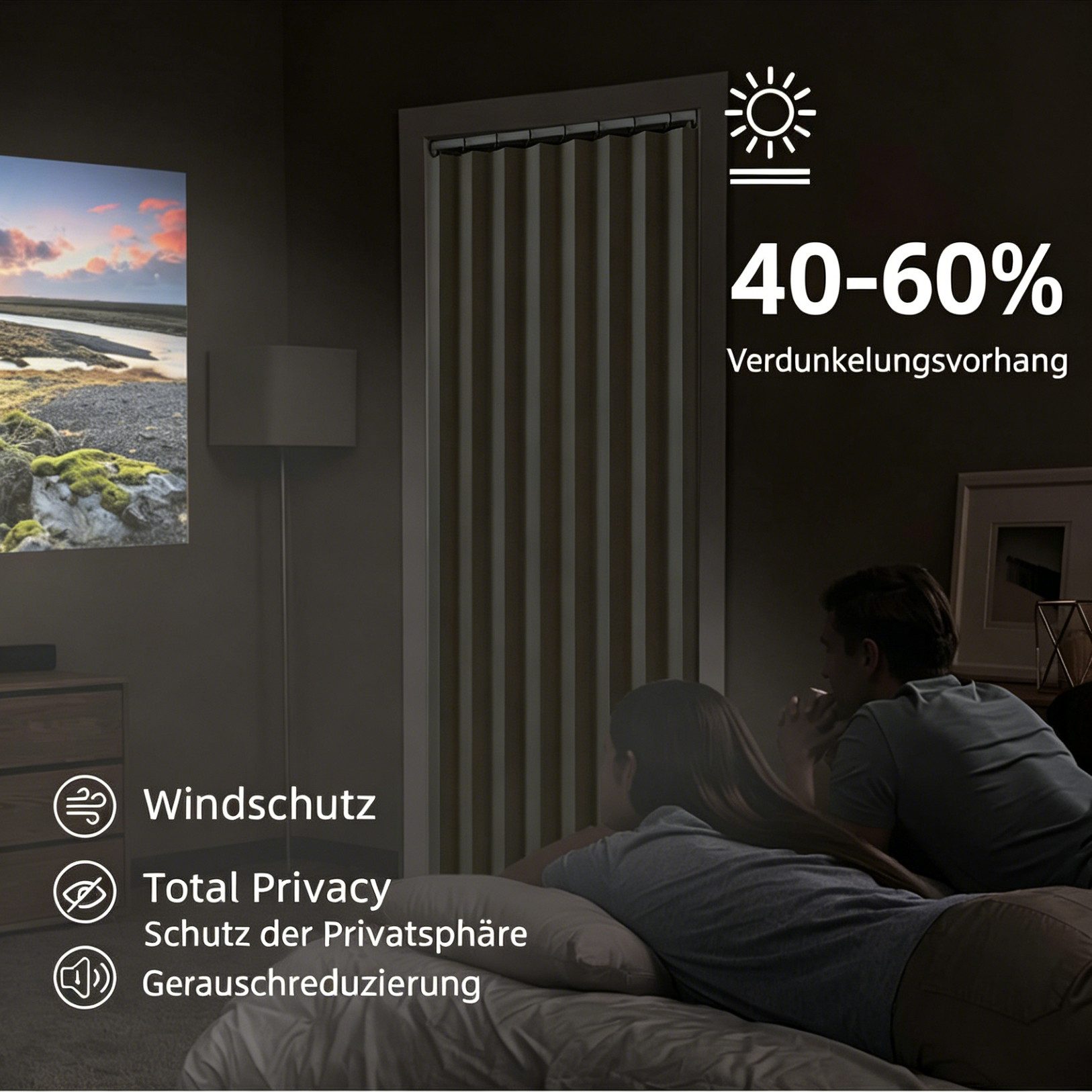 Diwzbyn Türvorhang Halbverdunkelnder Sichtschutz-Türvorhang, faltbarer Leinen-Türvorhang, Kleiderschrank-Trennvorhang für Schlafzimmer, Eingangsbereich – Bild 3 von 5