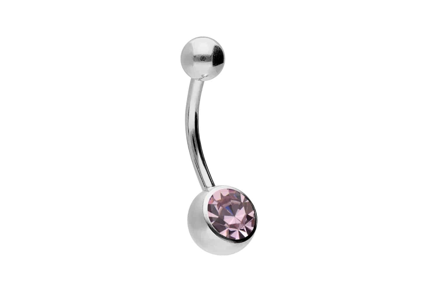 PIERCINGLINE Bauchnabelpiercing Chirurgenstahl Bananabell KRISTALL (Bananabells, 1-tlg)