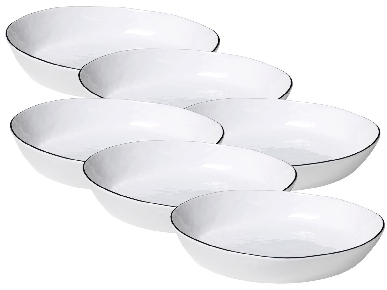 Broste Copenhagen Geschirr-Set SALT Schale 24cm Set6, Porzellan