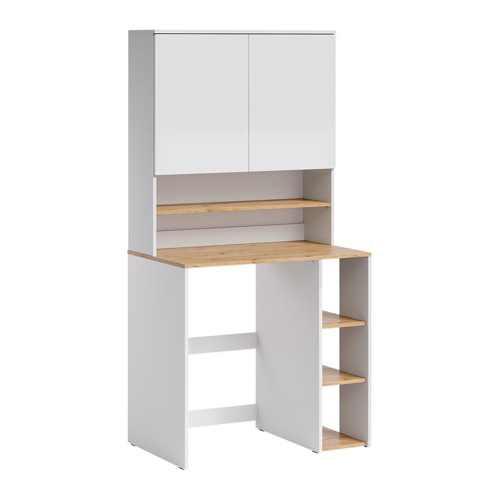 Vicco Waschmaschinenumbauschrank Viktor, Weiß/Artisan-Eiche, 93.6 x 88.2 cm 2 Teile mit Regal (1-St)