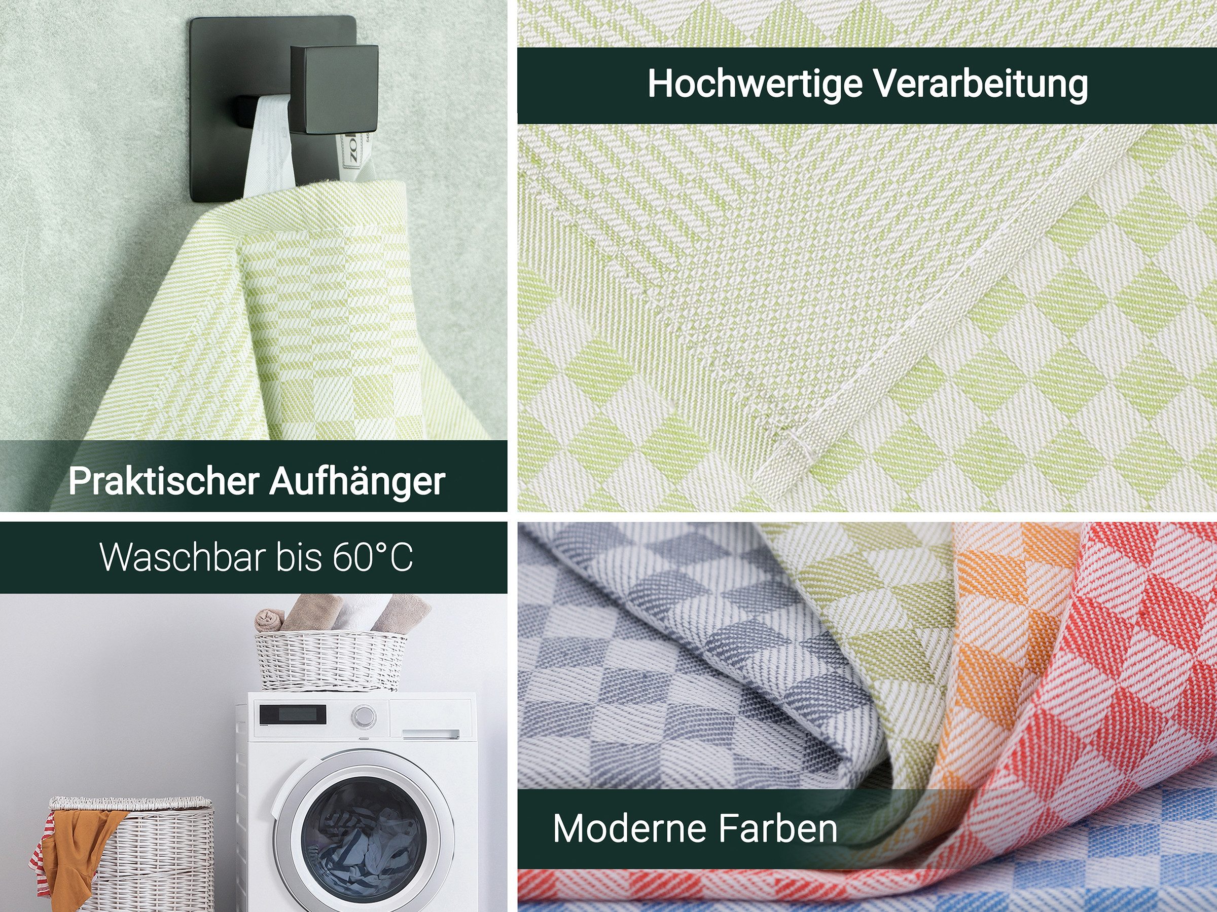ZOLLNER Geschirrtuch, (Spar-Set, 10-tlg), 46 x günstig online kaufen