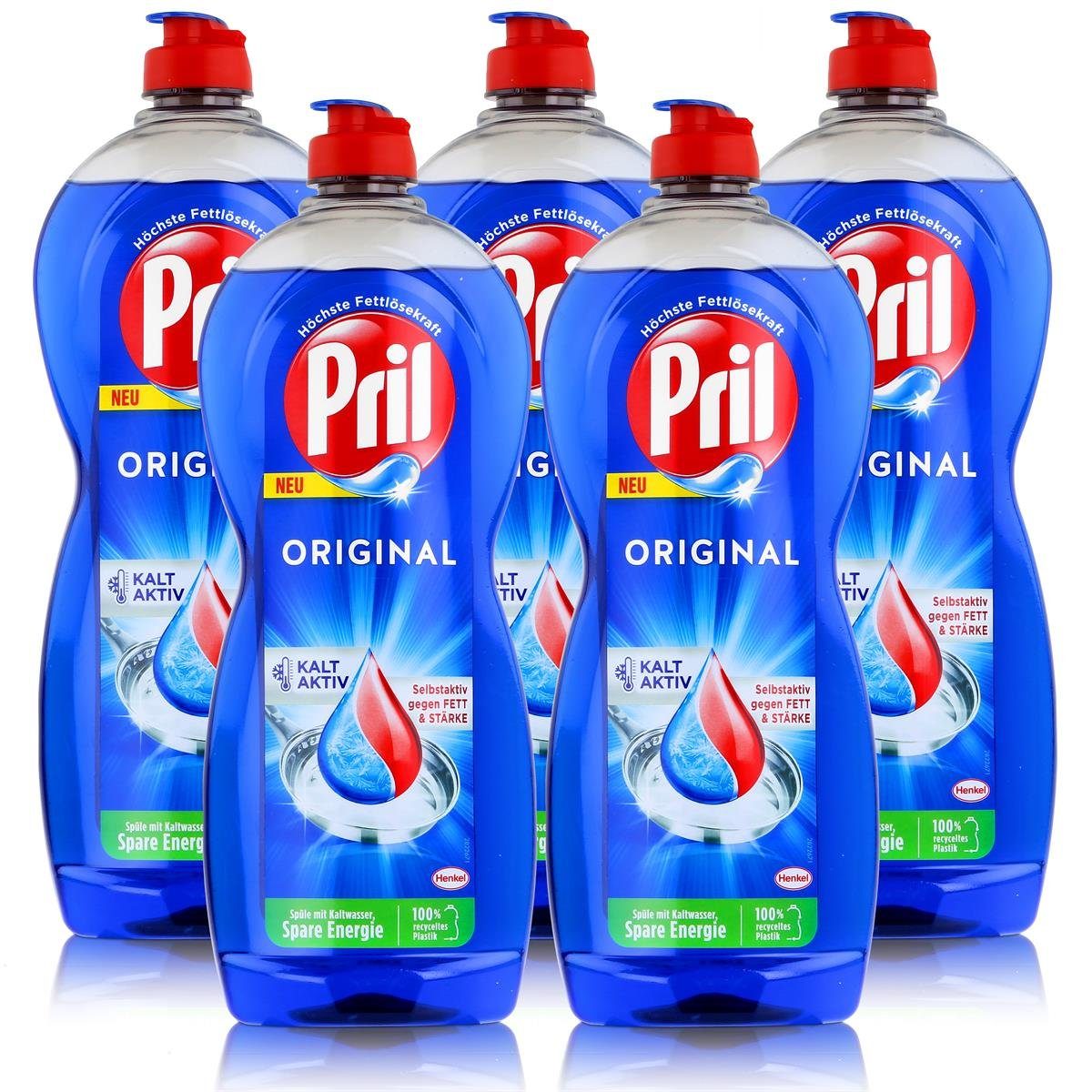 PRIL Pril Spülmittel Original 675ml - Hohe Fettlösekraft (5er Pack) Geschirrspülmittel