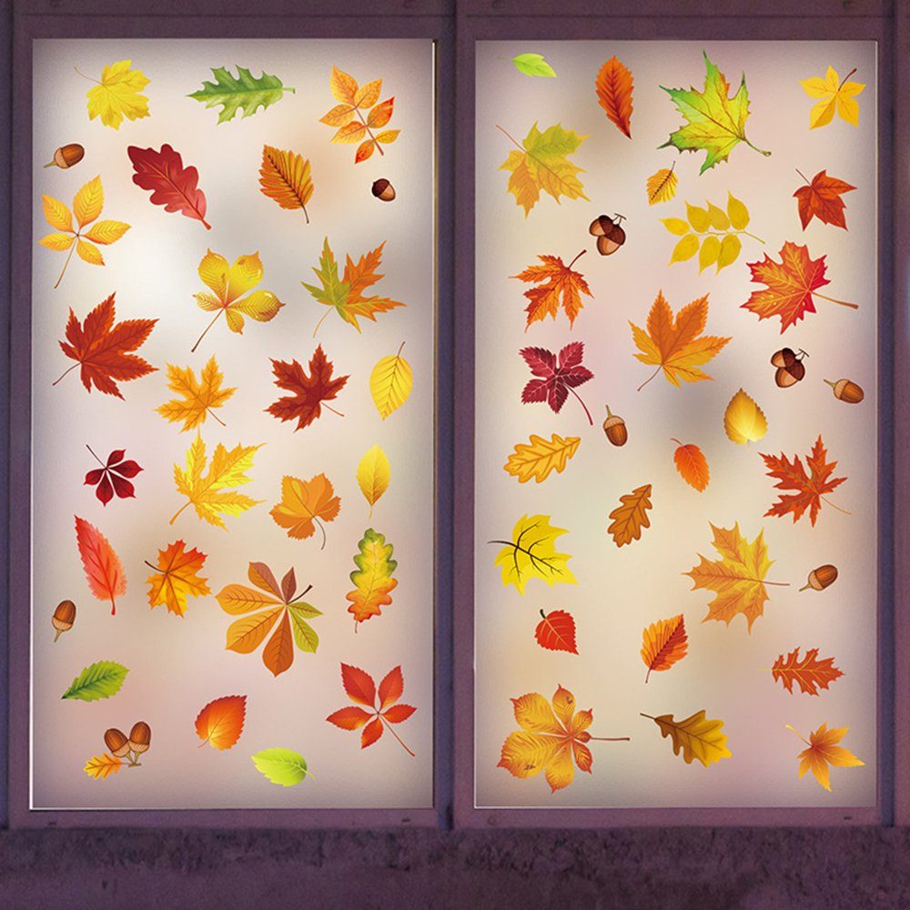 Fenstersticker Thanksgiving Fenster Aufkleber Herbst Fenster Aufkleber, GelldG