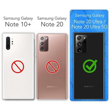 EAZY CASE Handyhülle Slimcover Clear für Galaxy Note 20 Ultra / 5G 6,9 Zoll, durchsichtige Hülle Ultra Dünn Silikon Backcover TPU Telefonhülle Klar