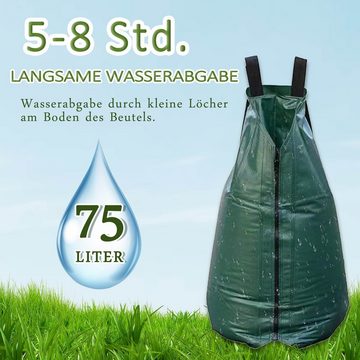 KAHOO Bewässerungssystem Bewässerungssäcke für Bäume mit langsamer Abgabe, (4-tlg), 75L Bewässerungsbeutel, Wassersack, automatische Bewässerung, PVC