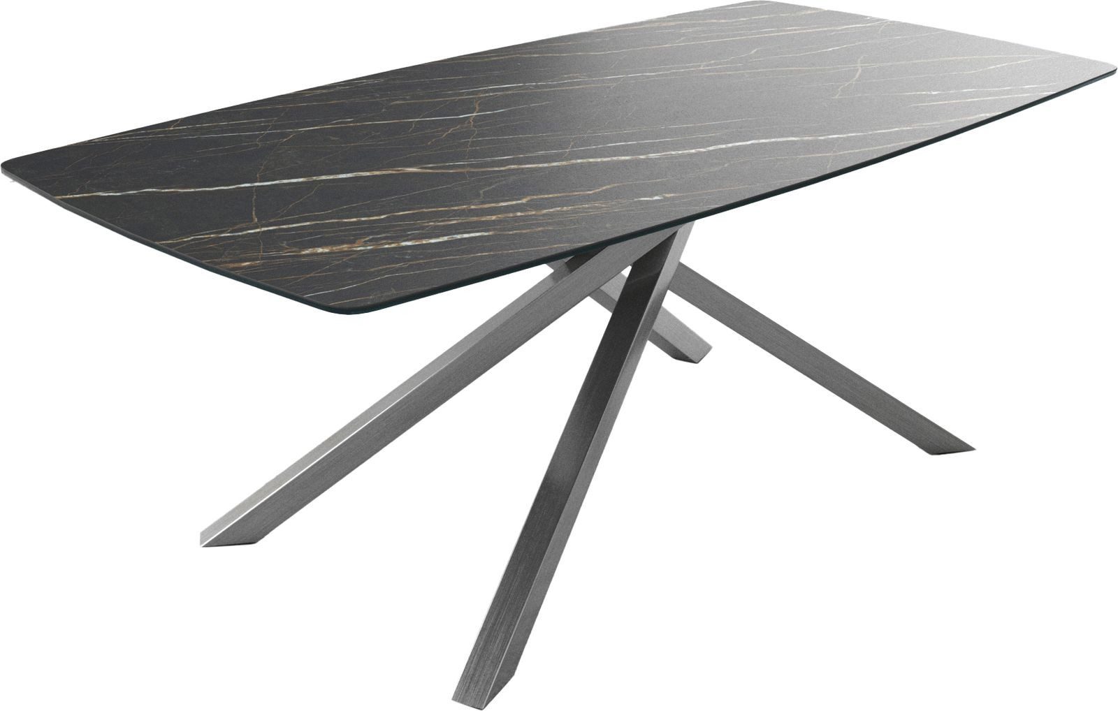 DELIFE Esstisch Edge, Bootsform 200x100cm Laminam® günstig online kaufen