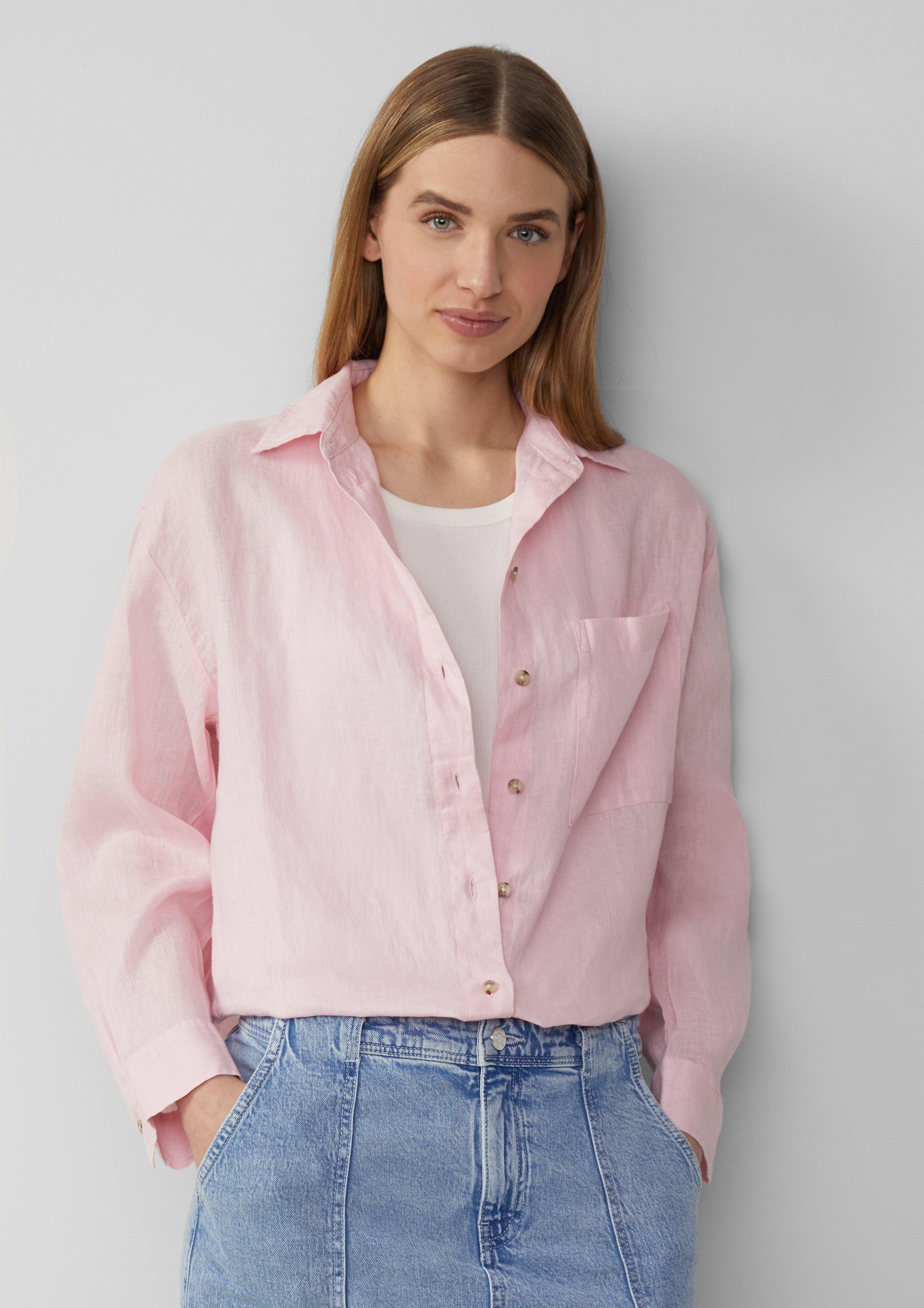 s.Oliver Langarmbluse Bluse aus reinem Leinen günstig online kaufen