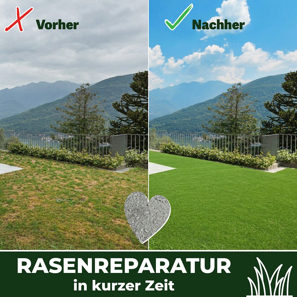 Petigi Rasenkalk RasenHerz für einen dichten grünen Rasen Rasenpflege 25kg-125kg, 5x 25 kg Sack