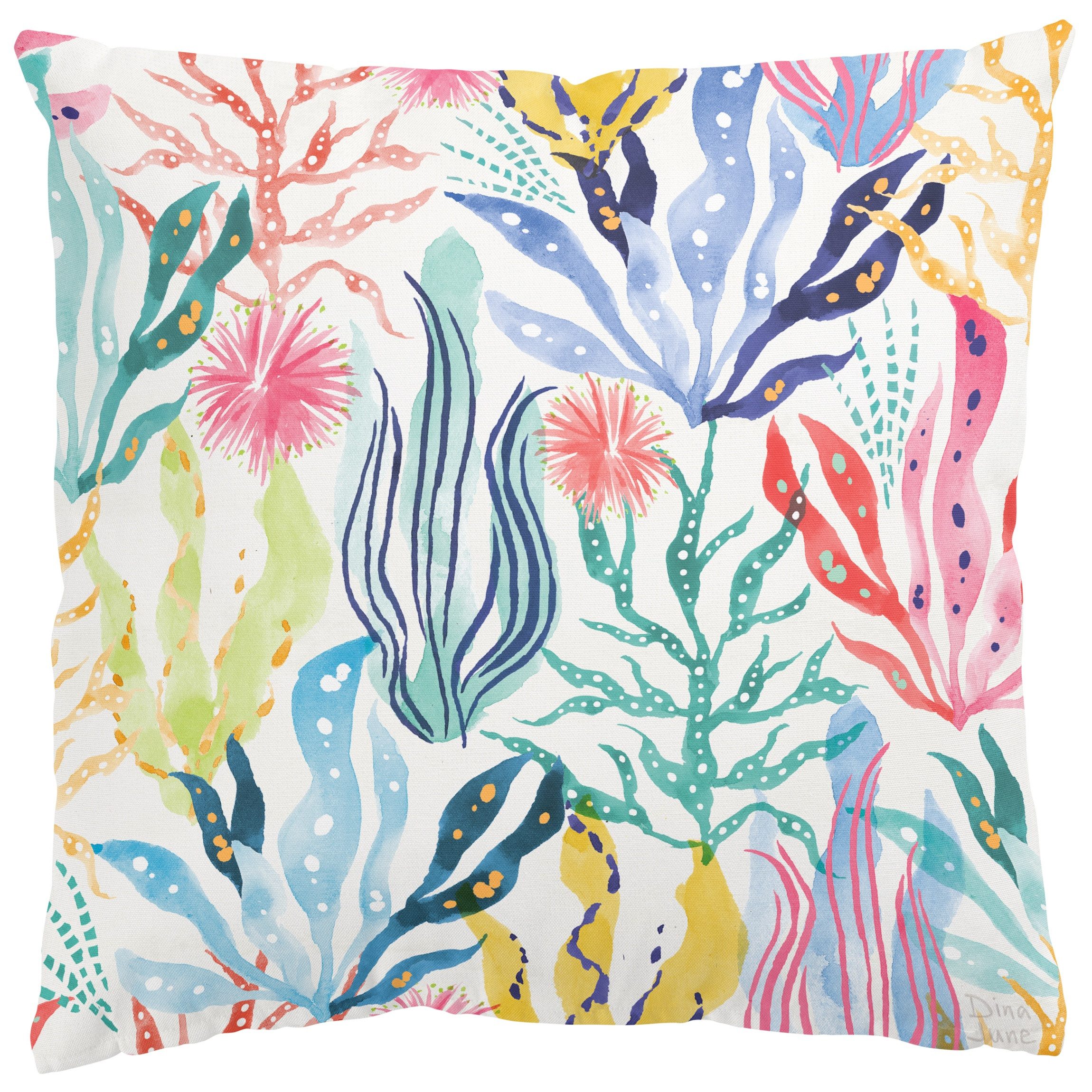 Bilderdepot24 Dekokissen drinnen / draußen Kissenhülle bunt Blumen, Bezug Aquarell mit / ohne Füllung Zierkissen Outdoor Sofa Bett