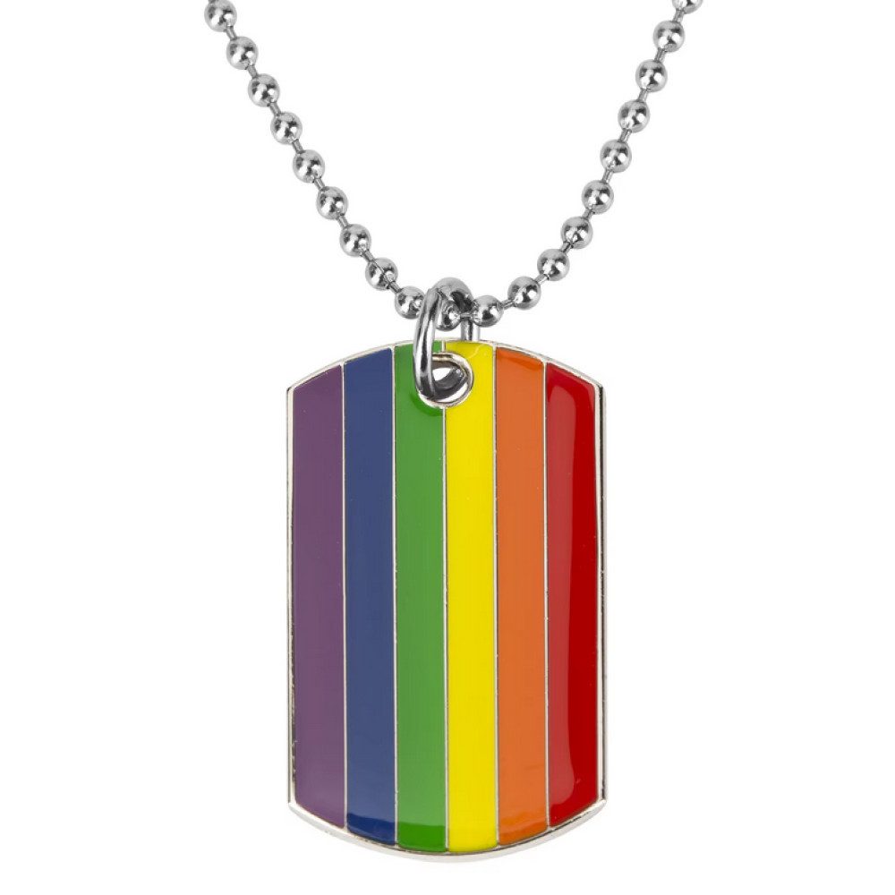 Ware aus aller Welt Kette mit Anhänger LGBTQ Halskette Regenbogen Lesbian Gay Bisexual Transgender CSD Pride (1-tlg)