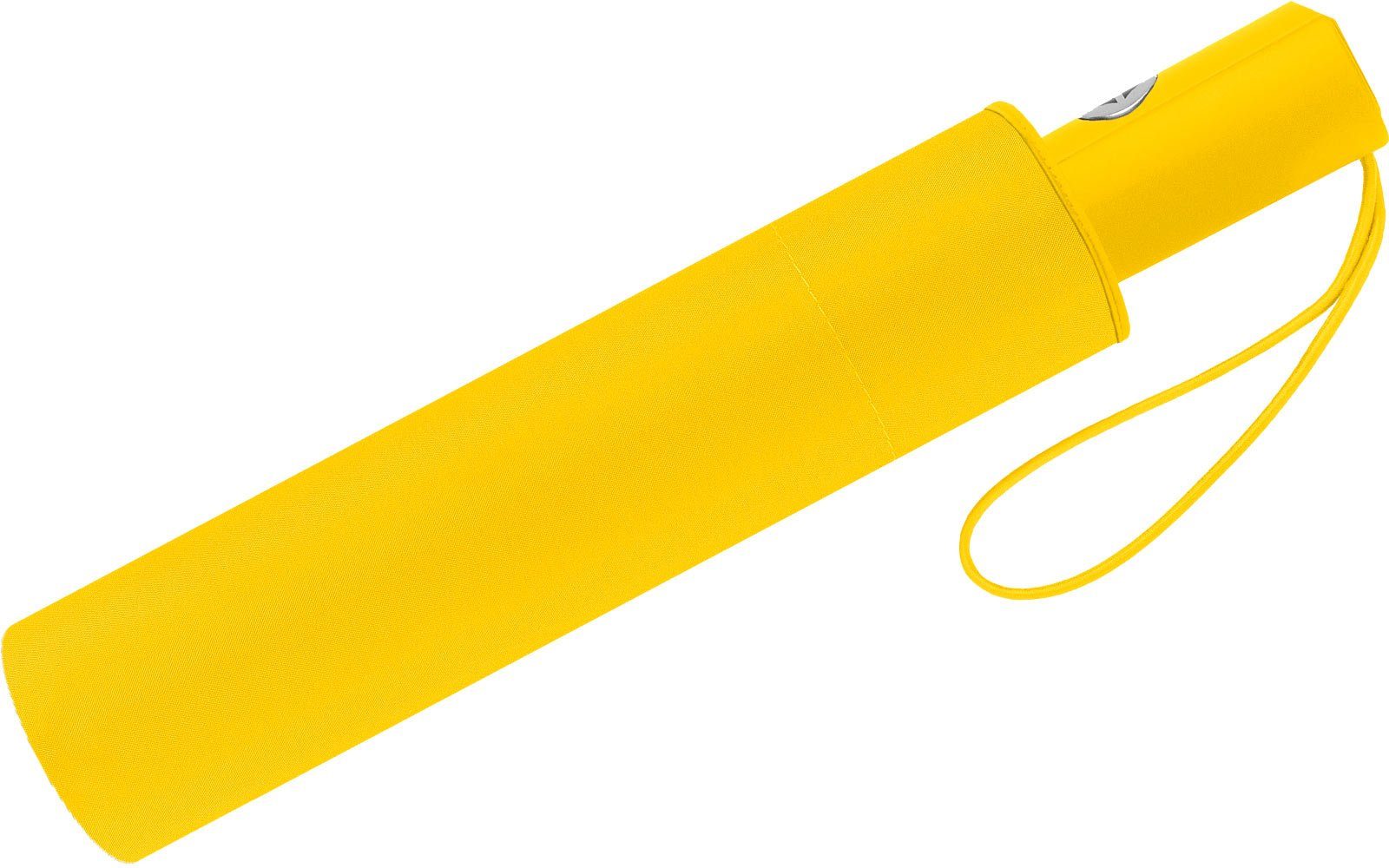 RS-Versand Taschenregenschirm schöner stabiler Auf-Zu-Automatik, vielen Damen Farben gelb Regenschirm modischen in Herren, für mit und