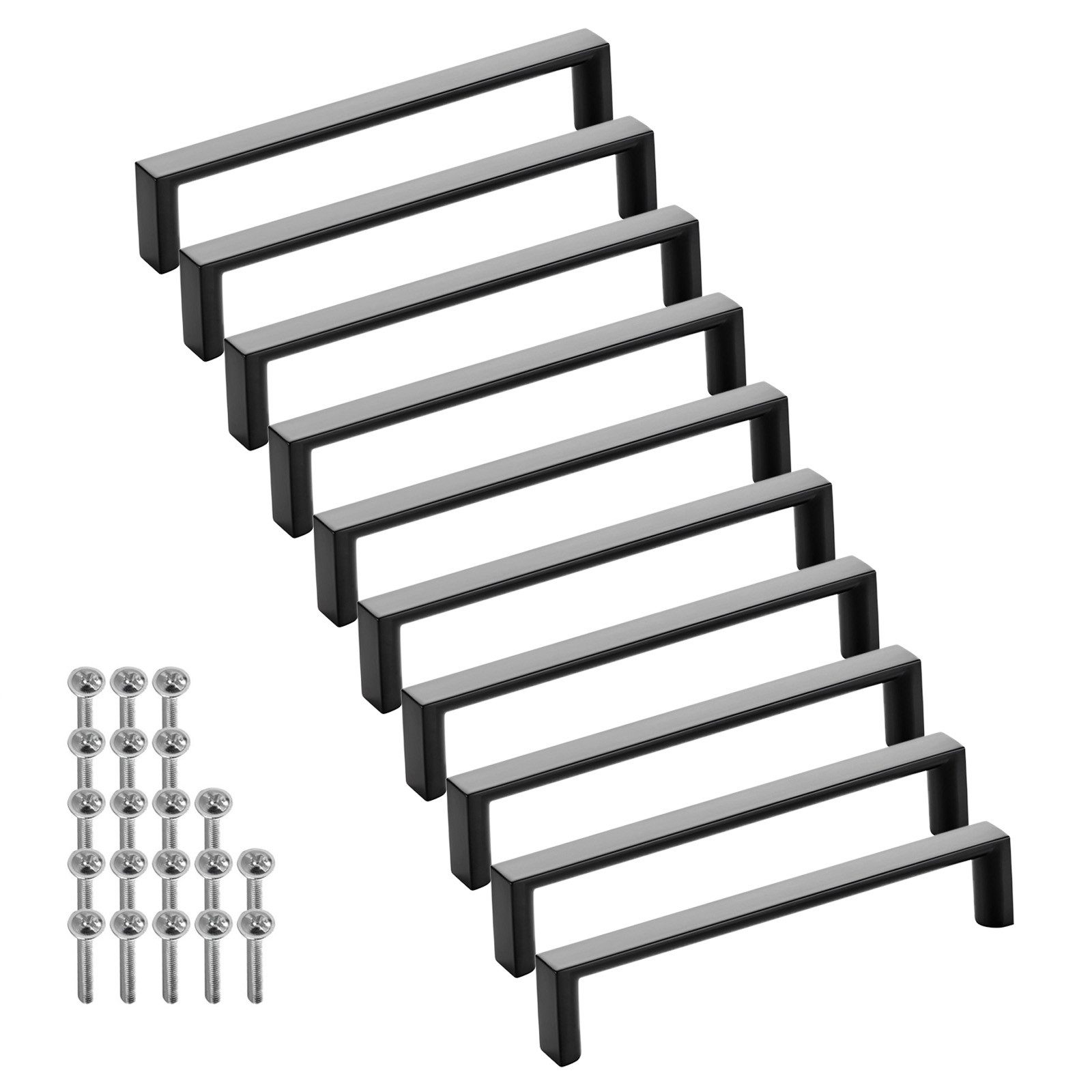 SO-TECH® Möbelgriff Bügelgriff Blackline XI schwarz matt - inkl. Schrauben (Spar-Set, 10-St), Schubladengriff Schrankgriff Bohrlochabstand (BA) 128 mm