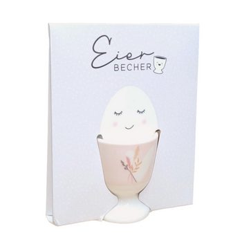 Grafik Werkstatt Eierbecher Eierbecher aus Porzellan, in Geschenkverpackung, Motiv Herz mit Strauß, (1-tlg), Porzellan