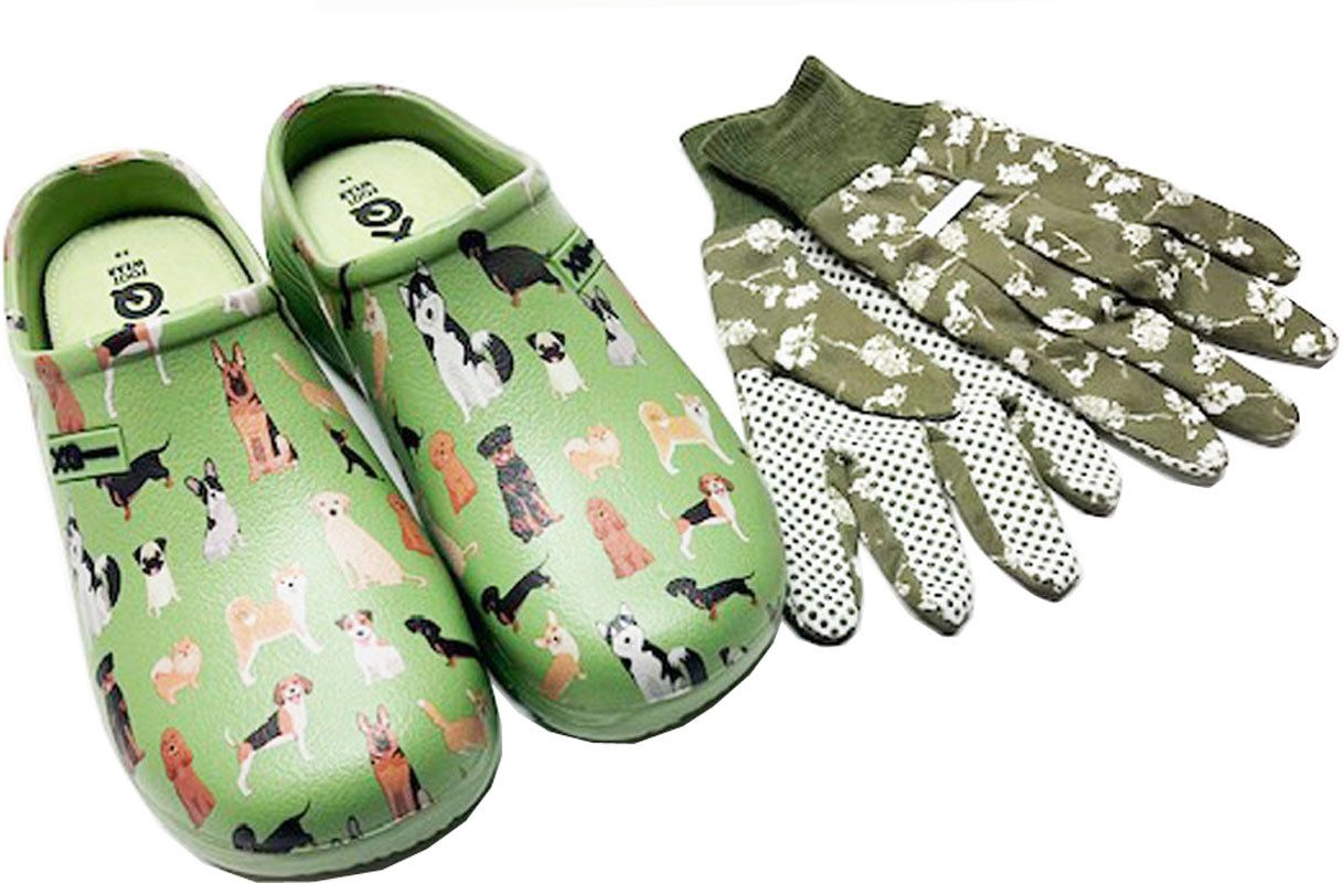 Steinnacher Bärbel Damen Gartenclogs grün Hunde Clog günstig online kaufen