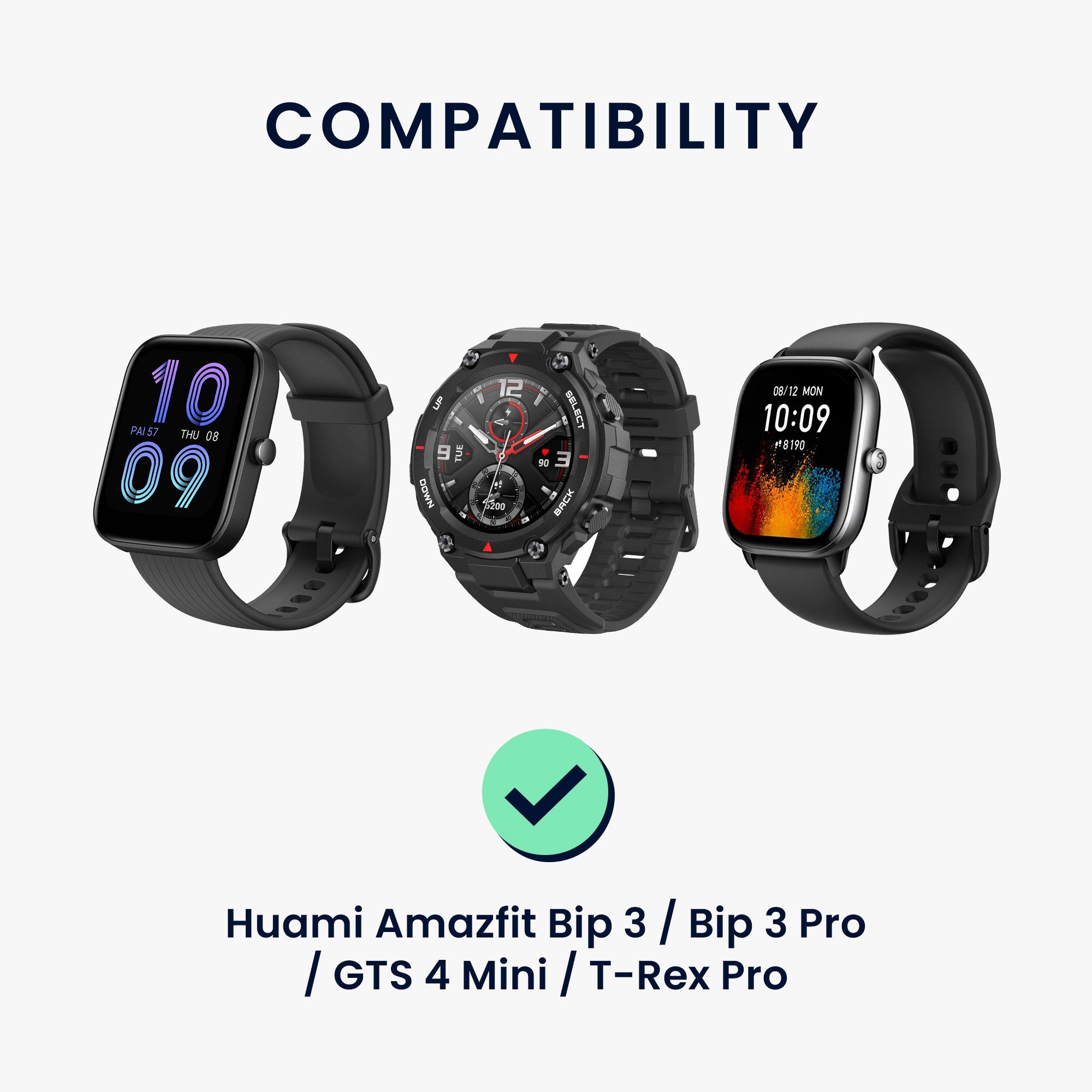 kwmobile USB Ladekabel für Mini Kabel Fitnesstracker Ersatzkabel Bip 4 - Watch Huami - Elektro-Kabel, Smart 3/Pro/GTS Aufladekabel Charger Amazfit